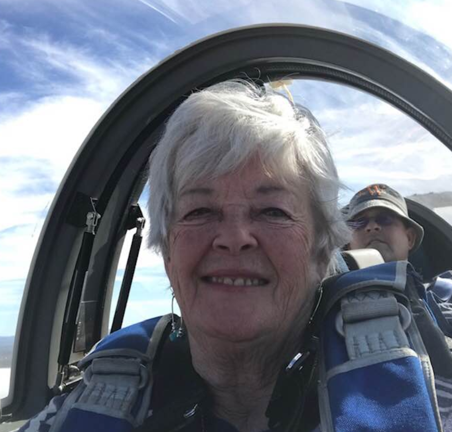 Sally Hoffman Head Shot In Plane Cockpit